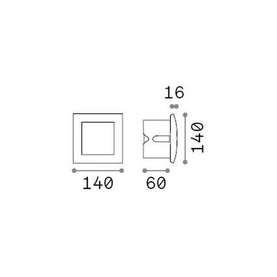 Ideal Lux WIRE LED Einbauleuchte 4W Anthrazit IP65 warmweiss 255514