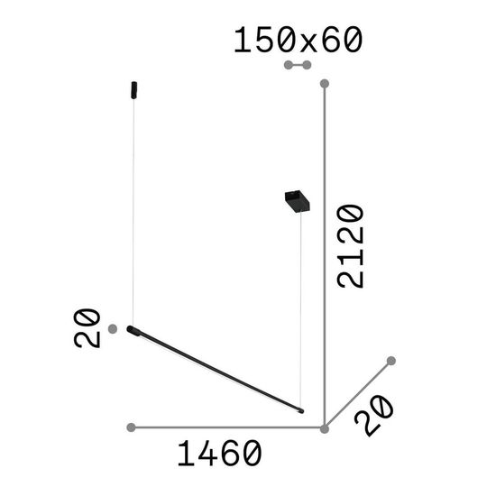 Ideal Lux YOKO LED Pendelleuchte 16W Weiss warmweiss 258898