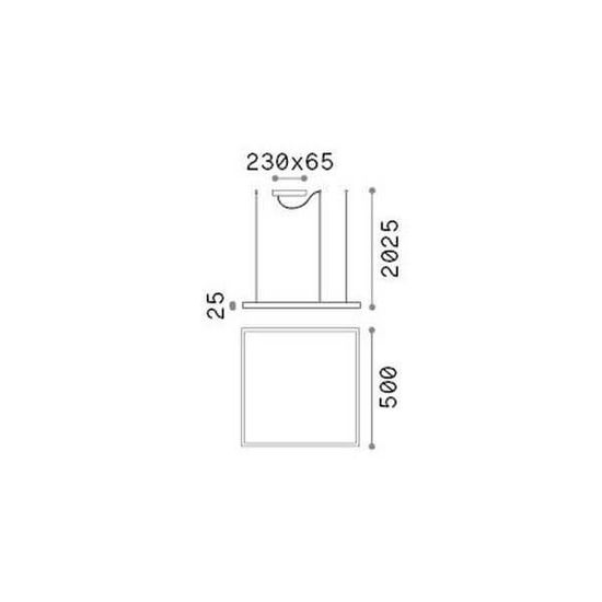 Ideal Lux ORACLE SLIM LED Pendelleuchte 33W Weiss warmweiss 259154