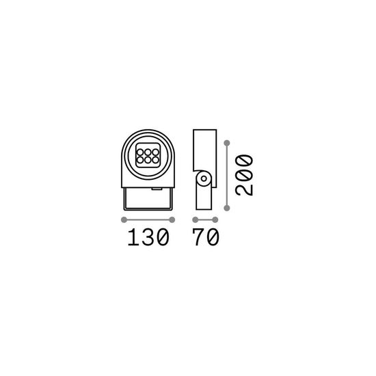 Ideal Lux ULEX LED Bodenleuchte 15W Anthrazit IP65 warmweiss 261294