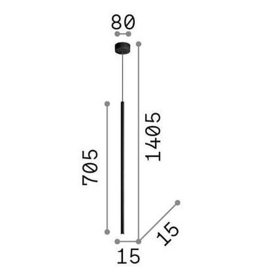 Ideal Lux FILO LED Pendelleuchte 3,5W ⌀80mm Weiss warmweiss 263687