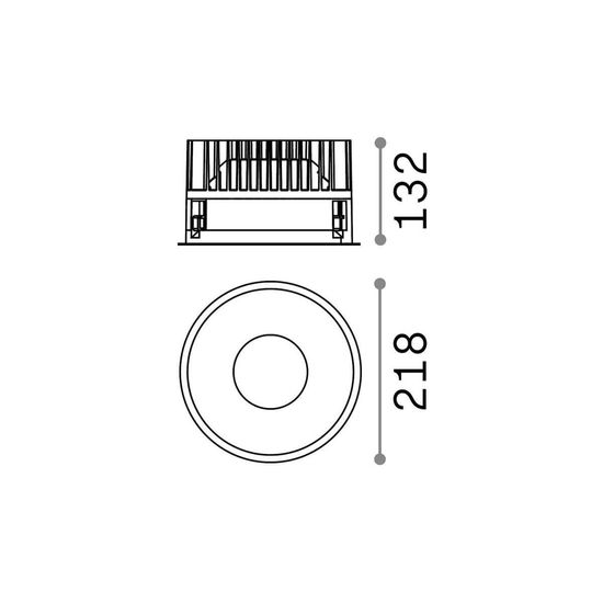 Ideal Lux OFF LED Einbauleuchte 42W ⌀218mm Weiss warmweiss 266534