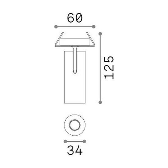 Ideal Lux PLAY LED Einbauleuchte 7W ⌀60mm Schwarz warmweiss 268088