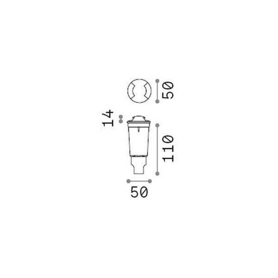 Ideal Lux WAY G9 Einbauleuchte ⌀50mm Schwarz IP67 warmweiss 269702