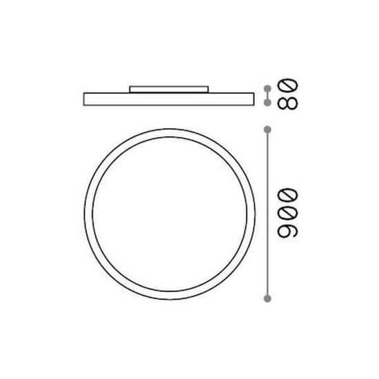 Ideal Lux FLY LED Deckenleuchte 65W ⌀900mm Weiss IP40 neutralweiss 270241