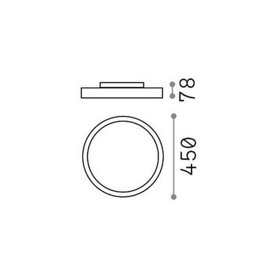 Ideal Lux FLY LED Deckenleuchte 26W ⌀450mm Weiss IP40 neutralweiss 270296