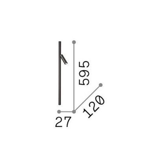 Ideal Lux SYNTESI LED Wandleuchte 3W Schwarz warmweiss 271880