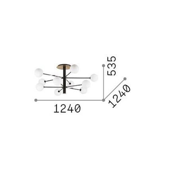 Ideal Lux COSMOPOLITAN G9 Deckenleuchte 10x ⌀1240mm dimmbar Schwarz warmweiss 273693