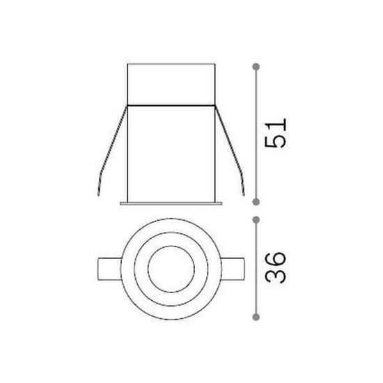 Ideal Lux ONE LED Einbauleuchte 3W Weiss warmweiss 274782