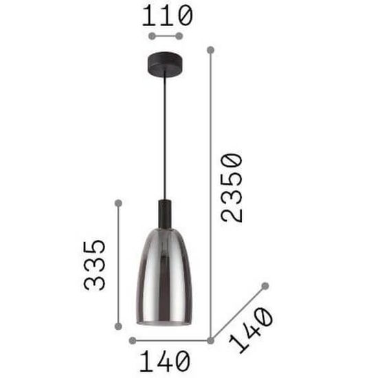 Ideal Lux COCO LED Pendelleuchte 7W ⌀150mm Rauchglas warmweiss 275567