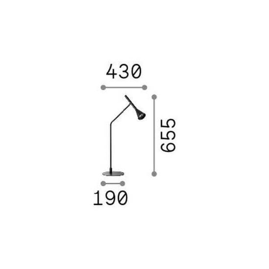 Ideal Lux DIESIS LED Tischleuchte 6,5W dimmbar Schwarz warmweiss 283333