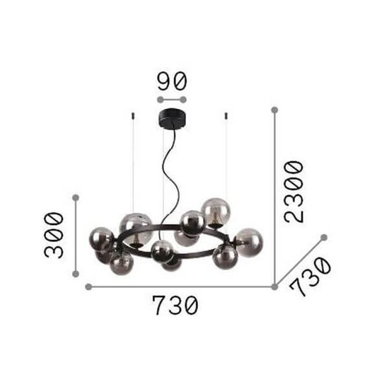 Ideal Lux PERLAGE G9 Pendelleuchte 11x ⌀730mm dimmbar Weiss warmweiss 283807