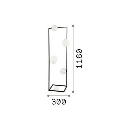 Ideal Lux ANGOLO G9 Stehleuchte 5x Messing warmweiss 284354