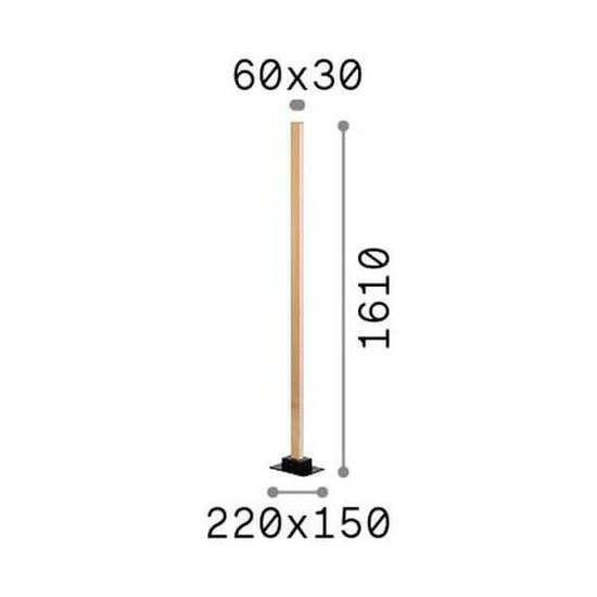 Ideal Lux CRAFT LED Stehleuchte 26W dimmbar Holz warmweiss 284484