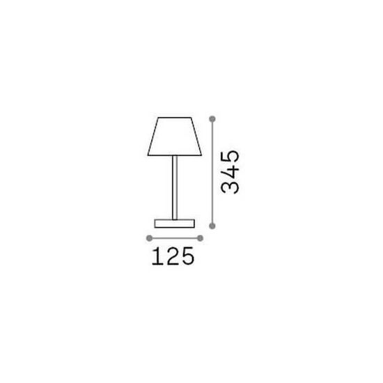 Ideal Lux LOLITA LED Tischleuchte 2,8W ⌀125mm dimmbar Braun IP54 warmweiss 286747