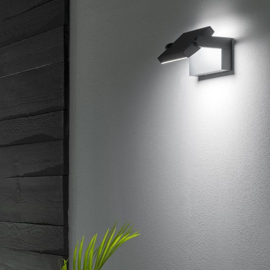 Ideal Lux SWIPE LED Wandleuchte 20,5W Anthrazit IP54 warmweiss 287683