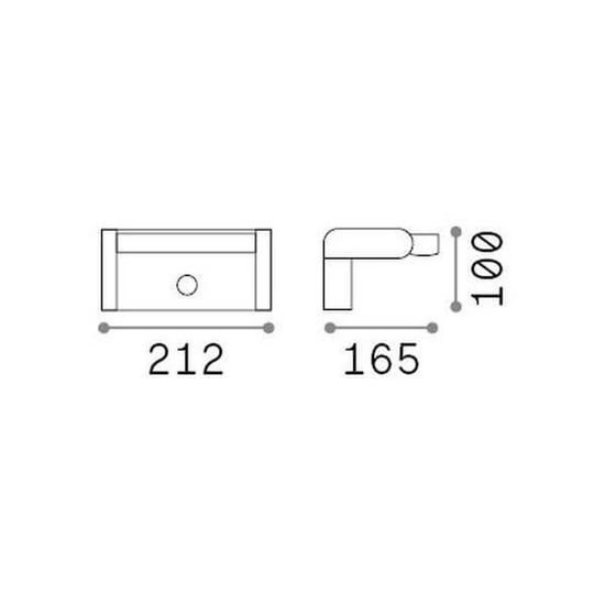 Ideal Lux SWIPE LED Wandleuchte 21W Anthrazit IP54 warmweiss 287713