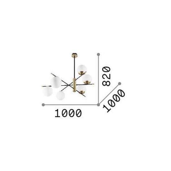 Ideal Lux GOURMET Deckenleuchte E14 6-fach ⌀1000mm dimmbar Schwarz 289496