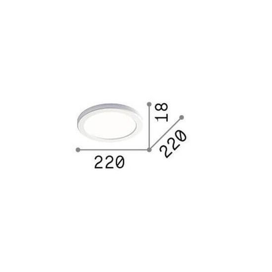 Ideal Lux AURA LED Deckenleuchte 20W ⌀220mm Schwarz warmweiss 290775