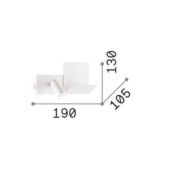 Ideal Lux KOMODO LED Wandleuchte 4,5W Schwarz warmweiss 291796