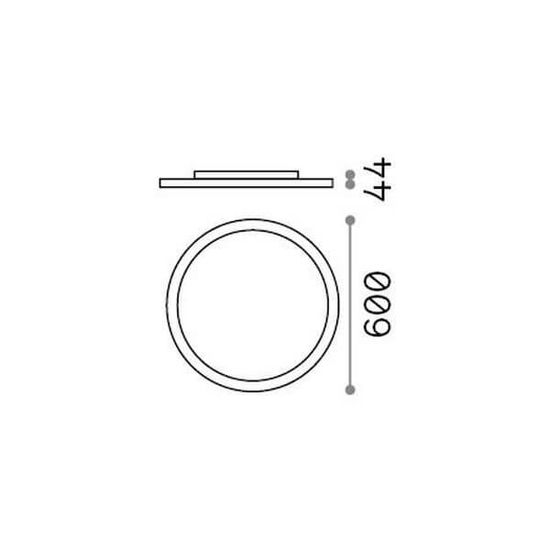 Ideal Lux FLY LED Deckenleuchte 53W ⌀600mm Weiss IP40 warmweiss 292250