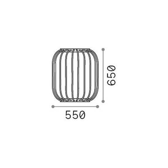 Ideal Lux DJAMBE LED Stehleuchte 18W ⌀550mm Braun IP44 warmweiss 293387