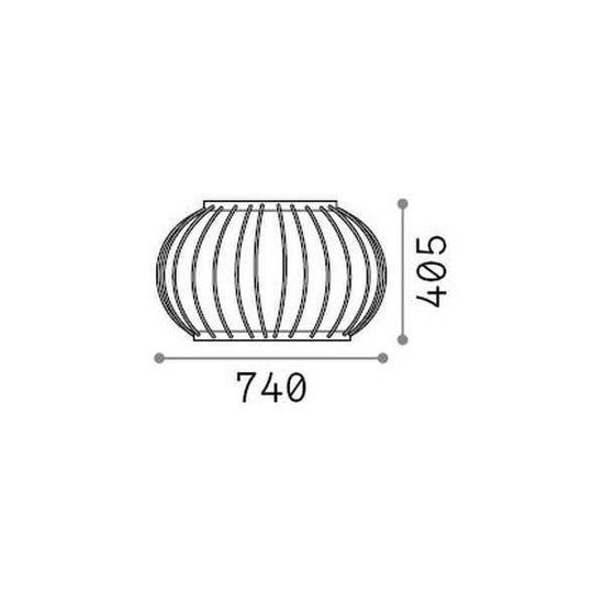 Ideal Lux DJAMBE LED Stehleuchte 18W ⌀740mm Braun IP44 warmweiss 293417