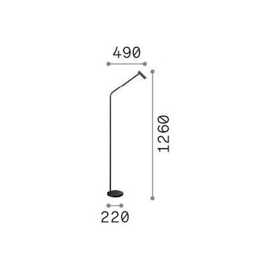 Ideal Lux EASY LED Stehleuchte 3,5W Messing warmweiss 295503