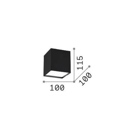 Ideal Lux KUBIKO LED Deckenleuchte 10W Schwarz warmweiss 303314