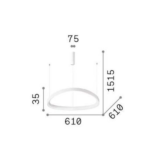 Ideal Lux GEMINI LED Pendelleuchte 48W dimmbar Schwarz warmweiss 304694