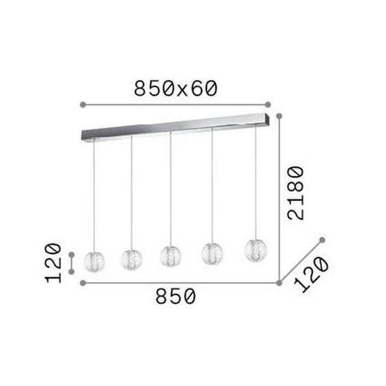 Ideal Lux DIAMOND Pendelleuchte 3x Klar 305325