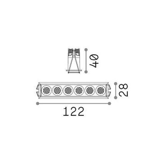 Ideal Lux LIKA LED Einbauleuchte 10W Schwarz warmweiss 305813