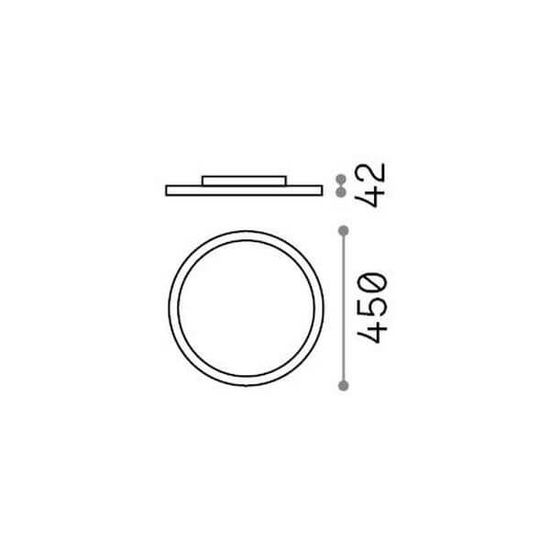 Ideal Lux FLY LED Deckenleuchte 26W ⌀450mm Weiss IP40 neutralweiss 306667