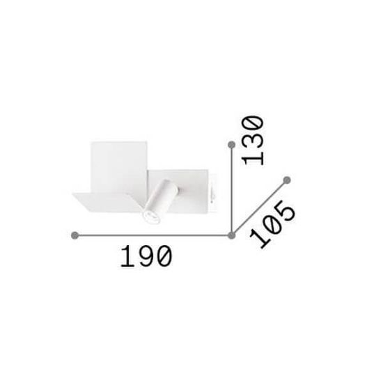 Ideal Lux KOMODO LED Wandleuchte 4,5W Weiss warmweiss 306810