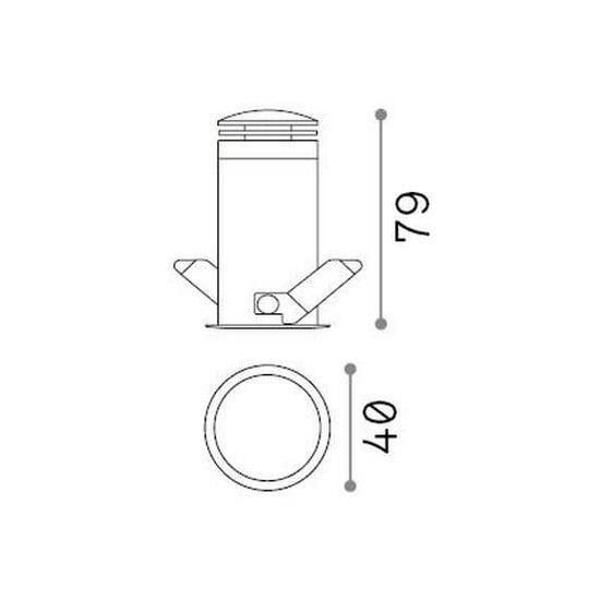 Ideal Lux QUARK LED Einbauleuchte 5W ⌀40mm Weiss warmweiss 307756