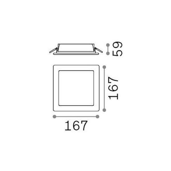 Ideal Lux BASIC IP65 LED Einbauleuchte 18W Weiss warmweiss 312163