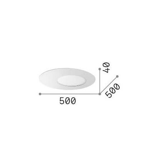 Ideal Lux IRIDE LED Deckenleuchte 17W ⌀500mm dimmbar Weiss warmweiss 312491