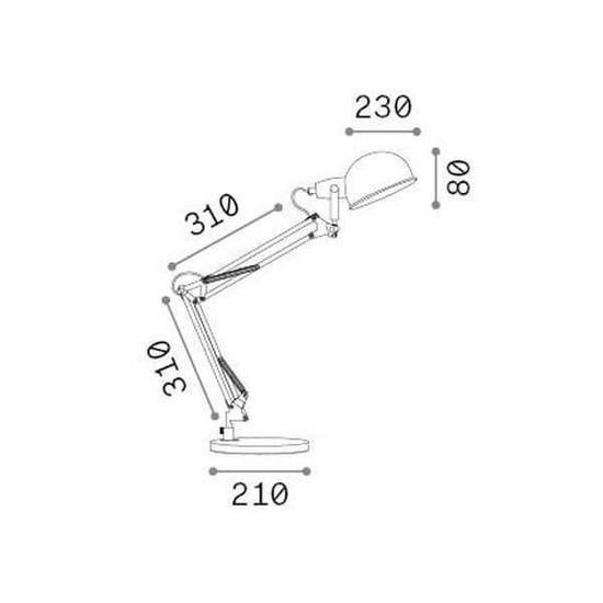 Ideal Lux JOHNNY Tischleuchte E14 ⌀150mm Schwarz 313344