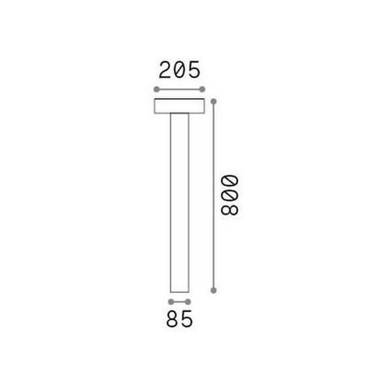 Ideal Lux TESLA Stehleuchte G9 4-fach ⌀205mm dimmbar Schwarz IP44 316055