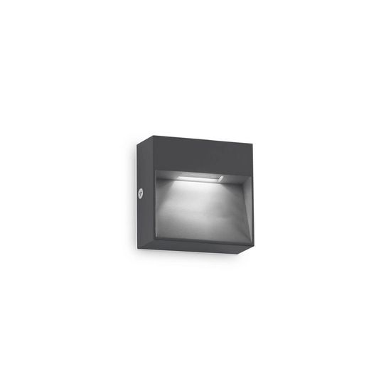 Ideal Lux DEDRA LED Wandleuchte 1,5W Anthrazit IP65 warmweiss 316871