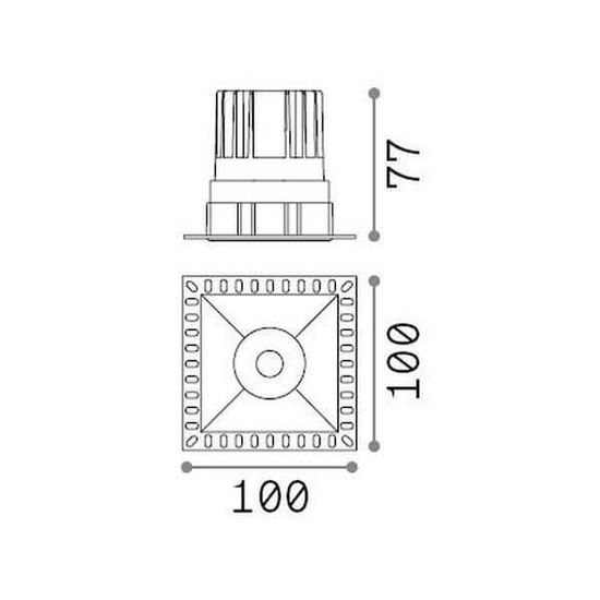 Ideal Lux GAME LED Einbauleuchte 11W Schwarz warmweiss 319674