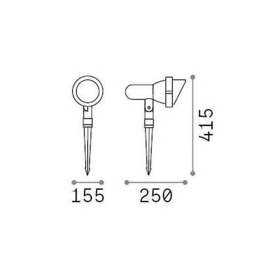 Ideal Lux TERRA Bodenleuchte E27 dimmbar Braun IP65 321622