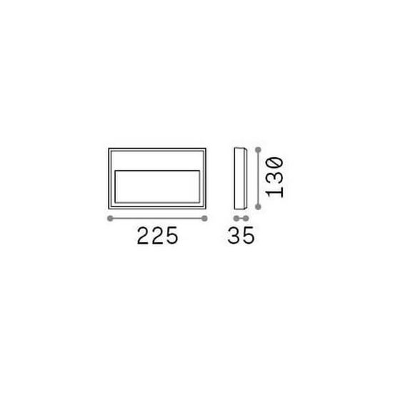 Ideal Lux FEBE LED Wandleuchte 6W Weiss IP65 neutralweiss 322292