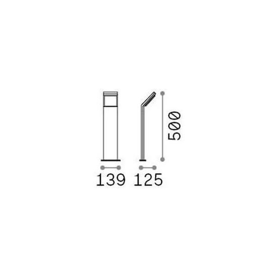 Ideal Lux STYLE LED Stehleuchte 9W Schwarz IP54 neutralweiss 322506