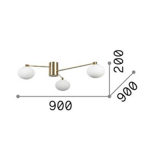 Ideal Lux HERMES G9 Deckenleuchte 3x ⌀900mm dimmbar Weiss warmweiss 322674