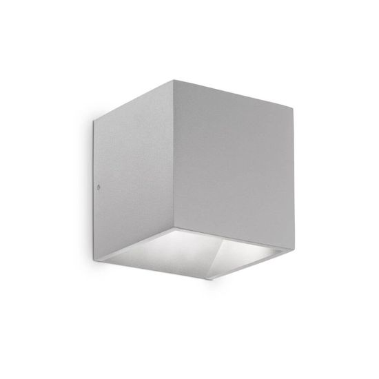 Ideal Lux RUBIK LED Wandleuchte 8,5W Grau IP54 neutralweiss 326856