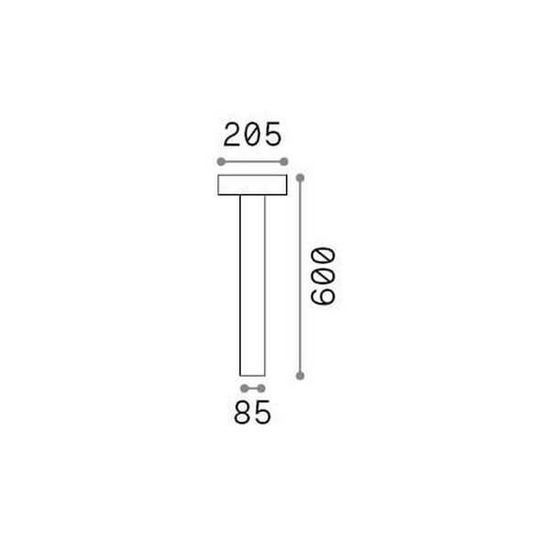 Ideal Lux TESLA Stehleuchte G9 4-fach ⌀205mm dimmbar Grau IP44 326900