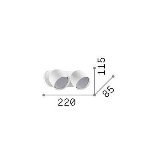 Ideal Lux DODO GX53 Wandleuchte 2x dimmbar Messing warmweiss 327921