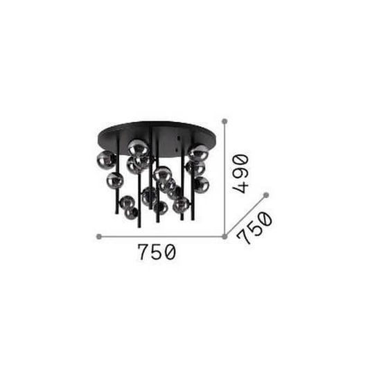 Ideal Lux PERLAGE G9 Deckenleuchte 18x ⌀750mm dimmbar Amber warmweiss 328379