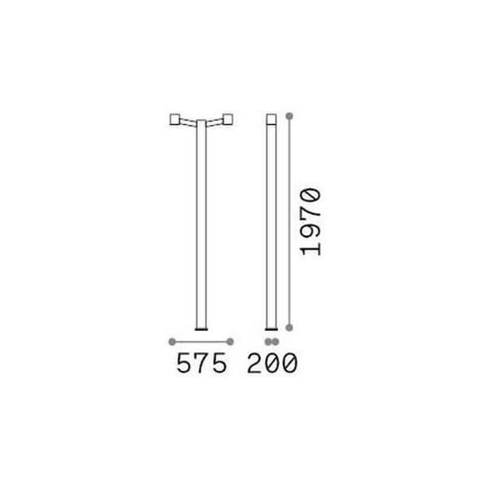 Ideal Lux CLIO Stehleuchte E27 2-fach dimmbar Braun IP44 328836